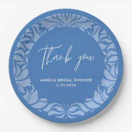 Etwas Blau vor dem blauen Brautparty Pappteller