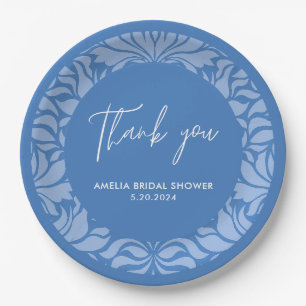 Etwas Blau vor dem blauen Brautparty Pappteller