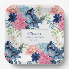 Etwas Blau vor dem Brautparty Pappteller