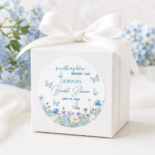 Etwas Blau vor dem "I do" Blumenkohl-Brautparty Runder Aufkleber