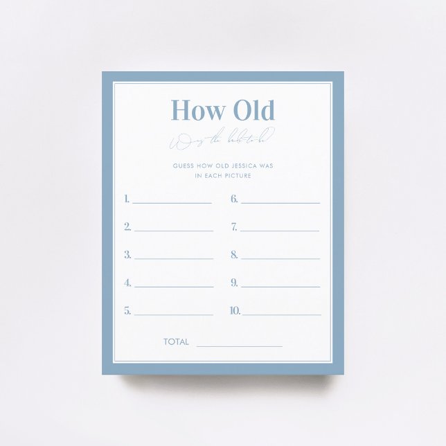 Etwas Blau, wie alt war das Brautspiel (Von Creator hochgeladen)