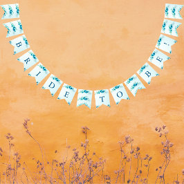 Etwas Blaue Braut, um ein blumiges Brautparty zu s Wimpelkette