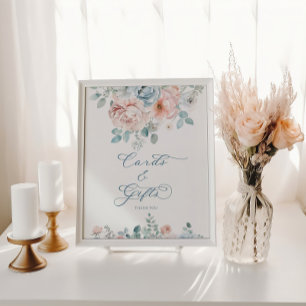 Etwas Blaue Hochzeitsdusche Karten und Geschenke Poster
