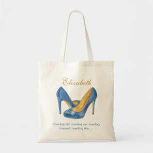 Etwas blauer Heels-personalisierte Tragetasche