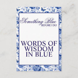 Etwas Blaues, bevor ich den Floralen Brautstrauß m Begleitkarte