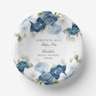 Etwas Blaues bevor ich die Florale Hochzeitsdusche Pappteller