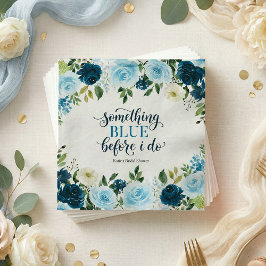 Etwas Blaues bevor ich die Navy-Blumen-Hochzeitsfe Serviette