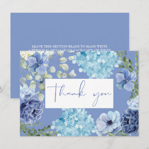 Etwas Blaues bevor ich Hydrangea-Junggesellinnenab Dankeskarte
