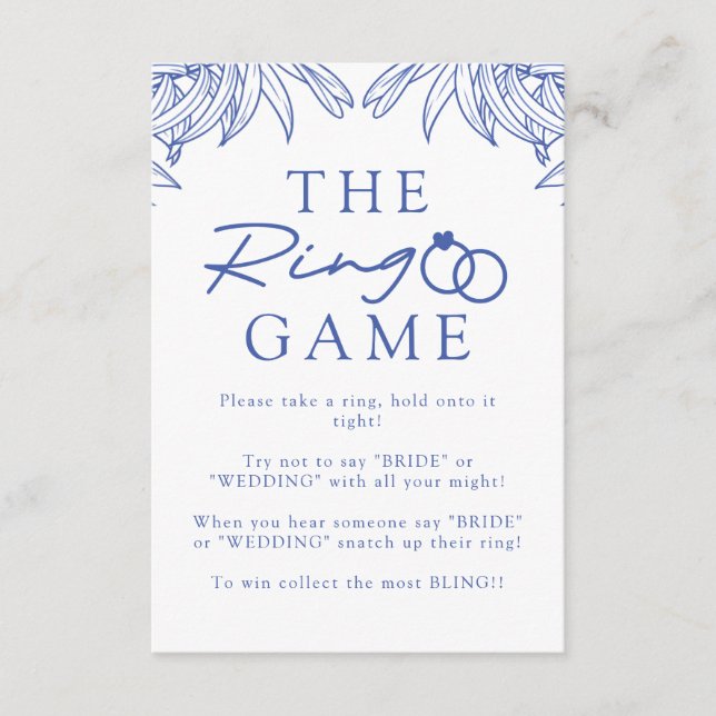 Etwas Blaues Botanisches Don't Say Bride Begleitkarte (Vorderseite)