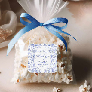 Etwas Blaues Brause Shower Danke Quadratischer Aufkleber