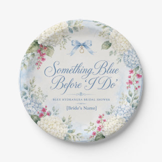 Etwas Blaues Brautparty-Papierplatten | Blau H Pappteller