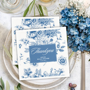 Etwas blaues Chinoiserie blaues Brautbad Serviette