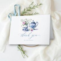 Etwas Blaues Chinoiserie Flora Braut-Tea-Shower