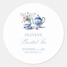 Etwas Blaues Chinoiserie Flora Braut-Teeparty