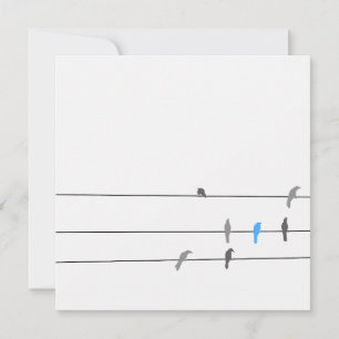 Etwas Blaues Einfache Vogel-Himmel-Malerei Karte