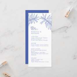 Etwas Blaues elegantes botanisches Hochzeitmenü