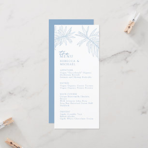 Etwas Blaues elegantes botanisches Hochzeitmenü