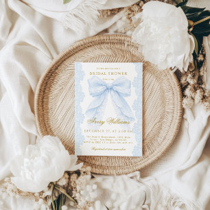 Etwas Blaues Elegantes Spitzenband-Design Einladung