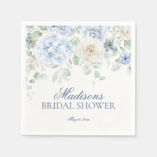 Etwas Blaues Florales Hydrangeen-Brautabschiedspar Serviette