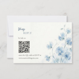 Etwas Blaues Hochzeits-Antwortkarte RSVP Karte