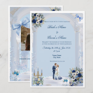 Etwas Blaues Hochzeitseinladungskarte Einladung