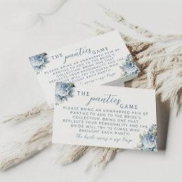 Etwas Blaues Hortensien Slips Spiel Einsatzkarte Begleitkarte