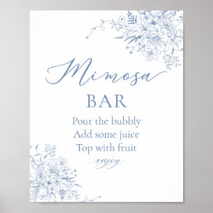 Etwas Blaues: Mimosa-Bar zum Brautjungfern-Abschie Poster