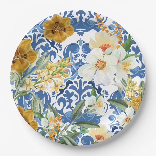 Etwas blaues navy-blaues Brautparty Willkommen Pappteller (Vorderseite)