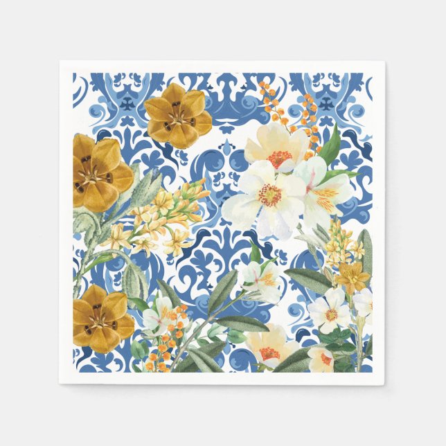 Etwas blaues navy-blaues Brautparty Willkommen Serviette (Vorderseite)