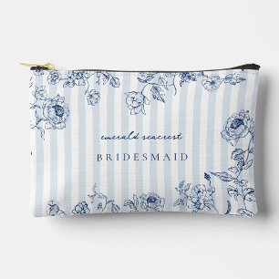 Etwas Blaues Reißverschluss-Make-up-Tasche Brautpa Zubehörtasche