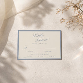 Etwas Blaues Staubblau Elegante RSVP-Karte Begleitkarte