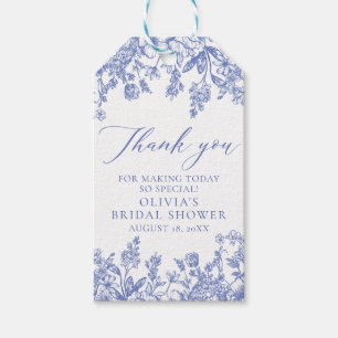Etwas Blaues Vintage Blaues Florales Brautbad Geschenkanhänger