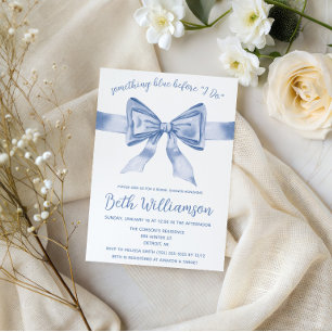Etwas Blaues vor dem Ja-Wort! Moderne Bridal Showe Einladung