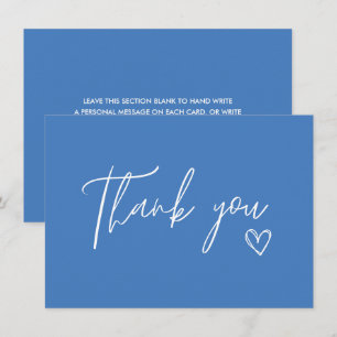 Etwas Blaues vor der Hochzeit - Blue Bridal Shower Dankeskarte