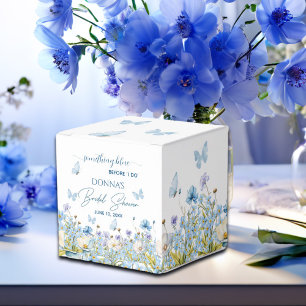Etwas Blaues vor 'Ja, ich will' Florale Hochzeitsd Geschenkschachtel