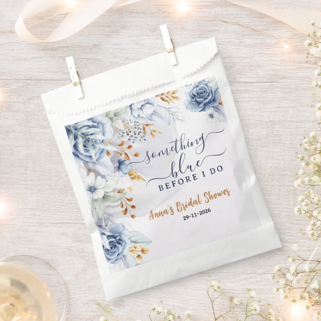 Etwas Blaues Vor meinem Ja-Wort - Brautparty zur H Geschenktütchen (Ausgeschnitten)