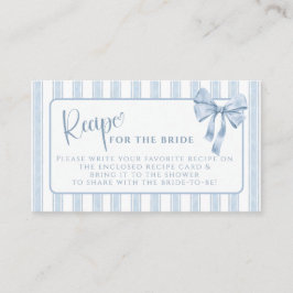 Etwas Blaues vor meinem Ja-Wort Rezeptanfrage Begleitkarte