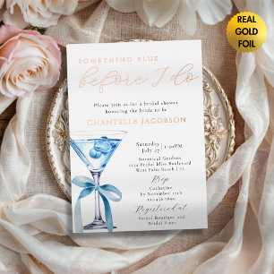 Etwas Blaues vor meinem Martini-Brautjunggesellinn Folieneinladung
