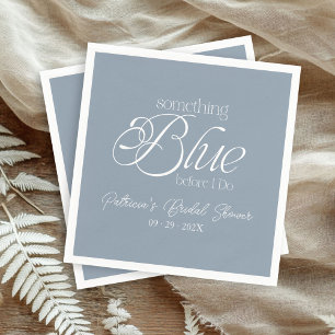 Etwas Blaues vor meiner Brautparty Serviette