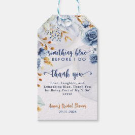 Etwas Blaues vor meiner Bridal Shower Floral Geschenkanhänger