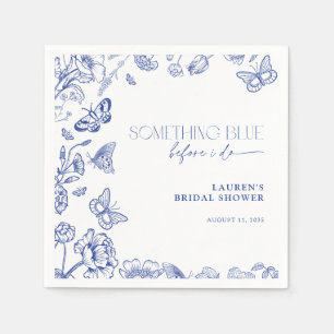 Etwas Blaues vor meiner floralen Hochzeitsfeier Serviette