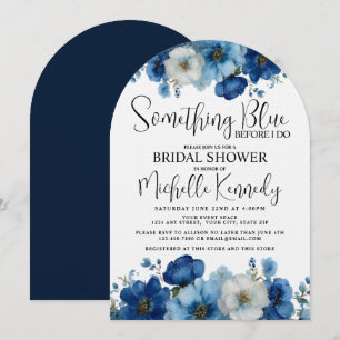 Etwas Blaues vor meiner Hochzeit - Florale Babypar Einladung