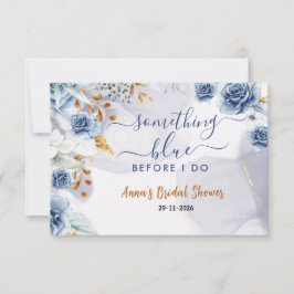 Etwas Blaues vor meiner Hochzeits-Bridal-Shower-Bl Dankeskarte