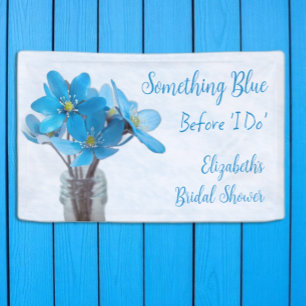 Etwas Blaues vor meiner Hochzeitsdusche Banner