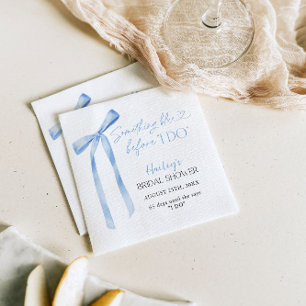 Etwas Blue Bow Brautparty Brunch Gästebuch