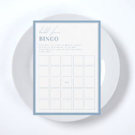 Etwas Blue Brautparty Bingo Game Einladung