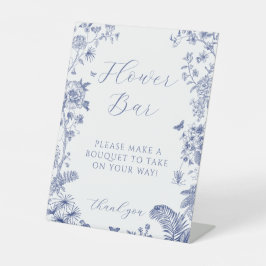 Etwas Blue Brautparty Blume Bar Sign Sockelschild