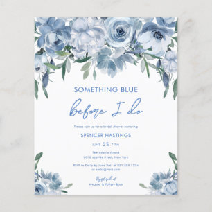 Etwas Blue Budget Bridal Dusche Einladung