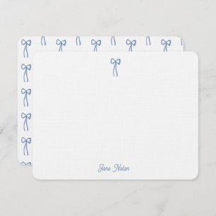 Etwas Blue Coquette Bow Bridal Custom Mitteilungskarte