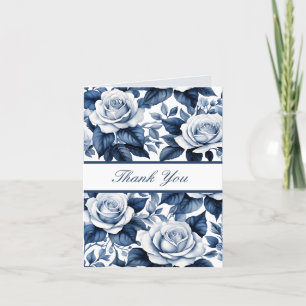 Etwas Blue EleganBlue Rose Brautparty Dankeskarte